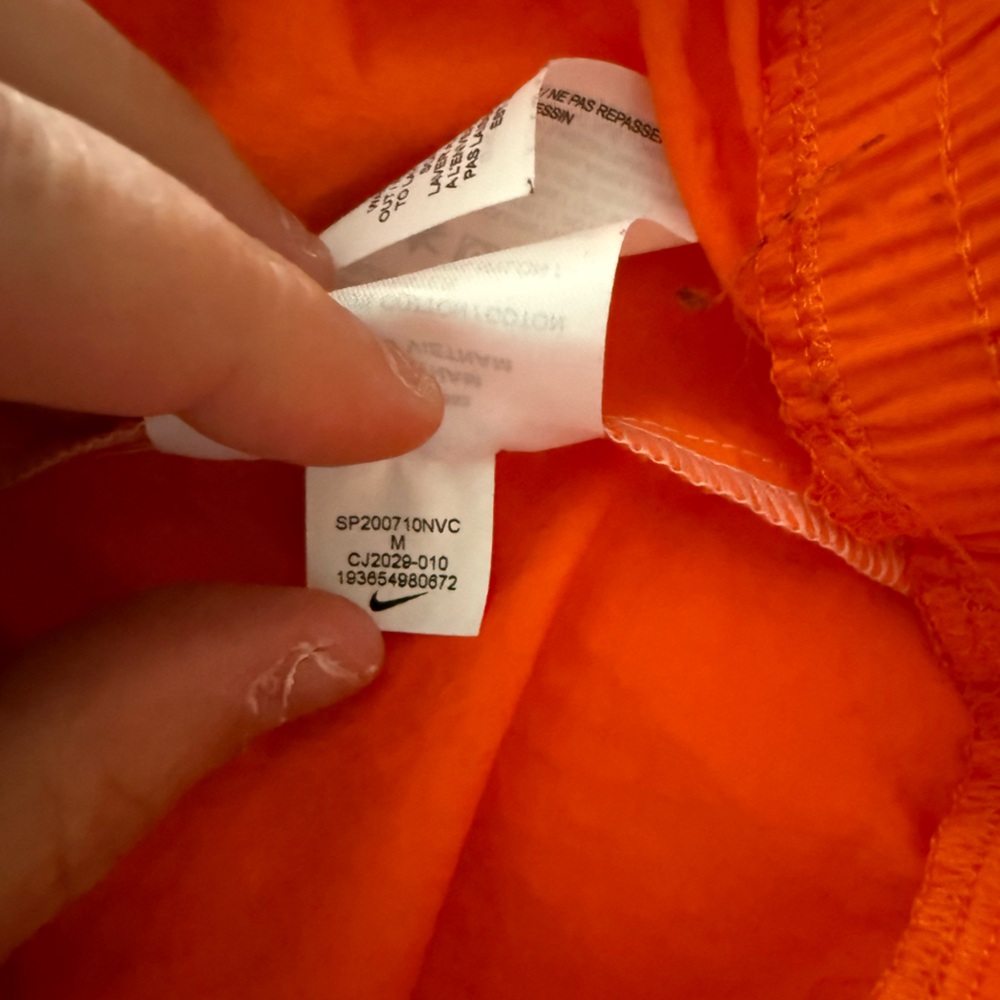 Nike Vintage Y2K 2007 Colorblock Hoodie Windbreaker Sweatshirt |Medium|🖤🧡 - Picture 6 of 7